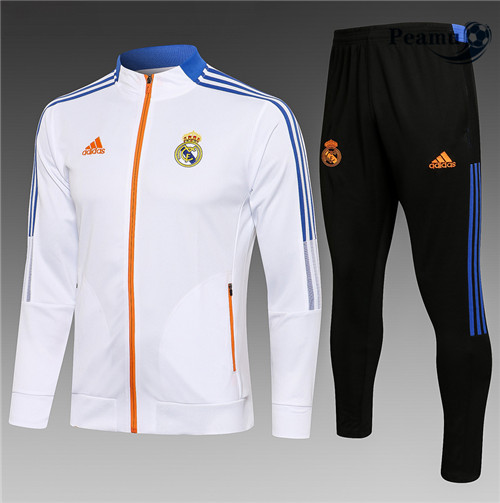 Peamu - Veste Survetement Real Madrid Enfant Blanc 2021-2022