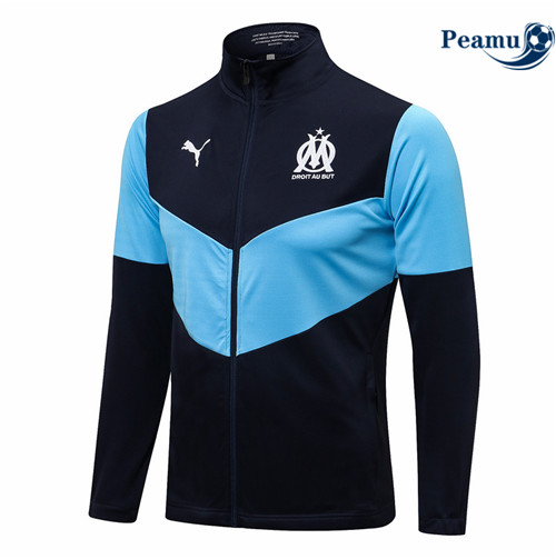Peamu - Veste foot Marseille Bleu Marine 2021-2022