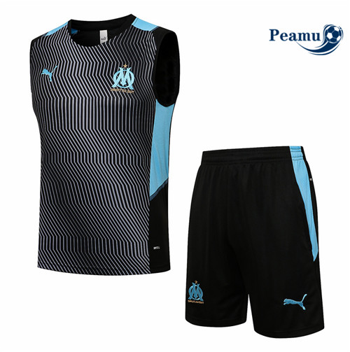 Kit Maillot Entrainement foot Marseille Veste + Pantalon Gris 2021-2022