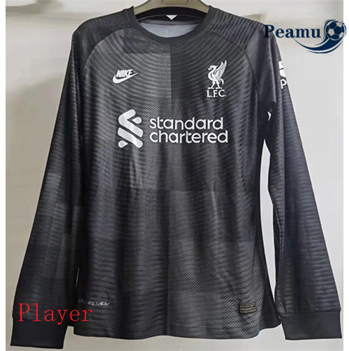Maillot foot Liverpool player version Manche Longue Noir 2021-2022
