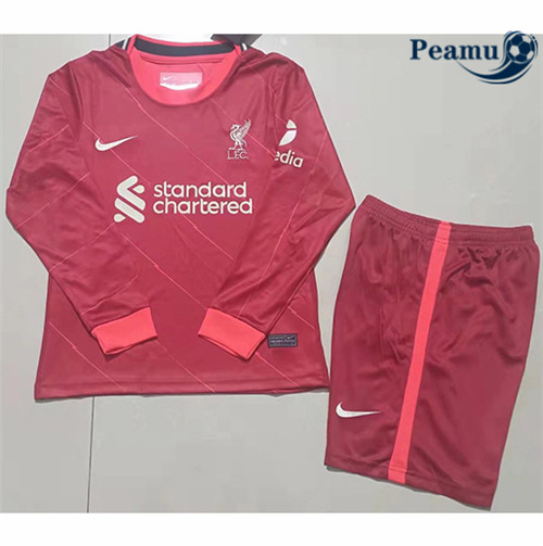 Maillot foot Liverpool Enfant Domicile Manche Longue 2021-2022