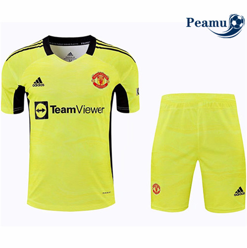 Maillot foot Manchester United + short Jaune 2021-2022