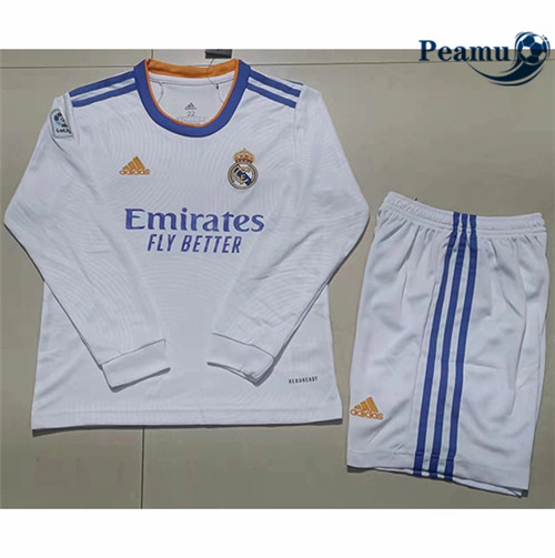 Maillot foot Real Madrid Enfant Domicile Manche Longue 2021-2022