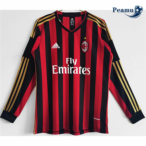 Maillot foot Retro AC Milan Domicile Manche Longue 2013-14