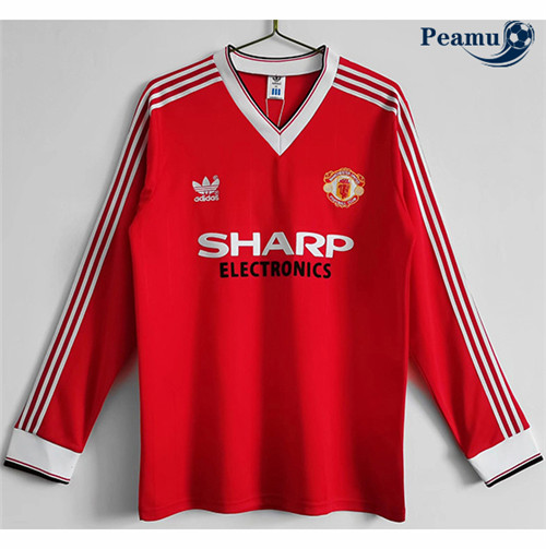 Maillot foot Retro Manchester United Domicile Manche Longue 1983