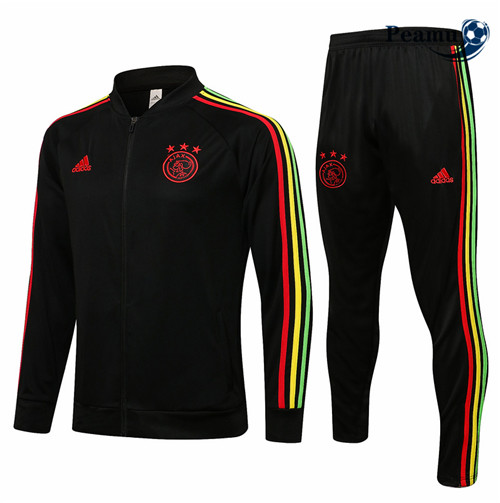 Veste Survetement Ajax Noir Col bas 2021-2022