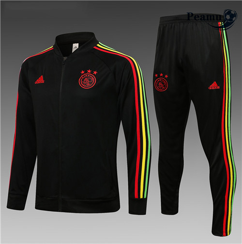 Veste Survetement Ajax Enfant Noir 2021-2022