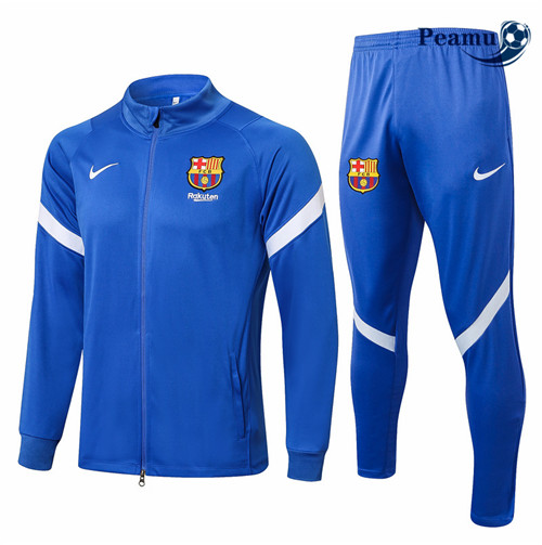 Veste Survetement Barcelone Bleu/Blanc 2021-2022