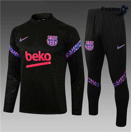 Survetement Barcelone Enfant Noir 2021-2022