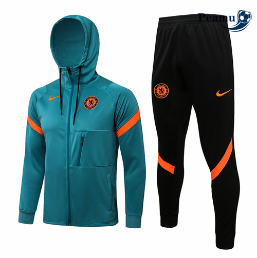 Veste Survetement Chelsea à Capuche Herbe verte 2021-2022