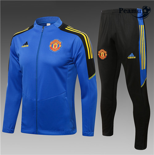 Veste Survetement Manchester United Enfant champions league Bleu 2021-2022