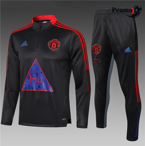 Survetement Manchester United Enfant Gris foncé/Rouge 2021-2022