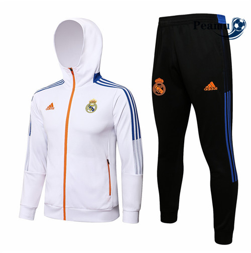 Veste Survetement Real Madrid à Capuche Blanc 2021-2022