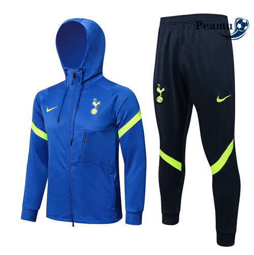 Veste Survetement Tottenham Hotspur à Capuche Bleu 2021-2022