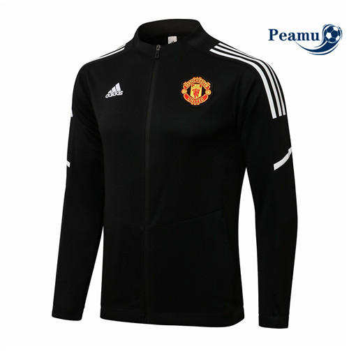 Veste foot Manchester United Noir/Blanc Col bas 2021-2022