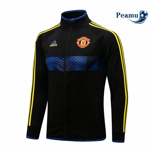Veste foot Manchester United Noir Col Haut 2021-2022