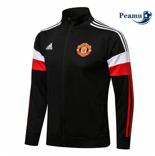 Veste foot Manchester United Noir/Blanc Col Haut 2021-2022