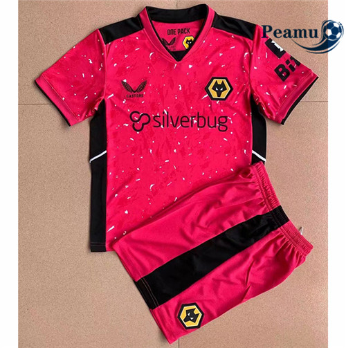 Maillot foot Wolverhampton Enfant Gardien de but Rose 2021-2022