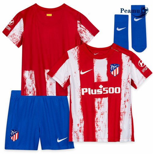 Peamu - Maillot foot Atletico Madrid Enfant Domicile 2021-2022