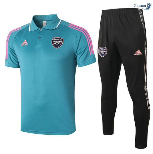 Peamu - Kit Maillot Entrainementpolo Arsenal + Pantalon Vert 2021-2022