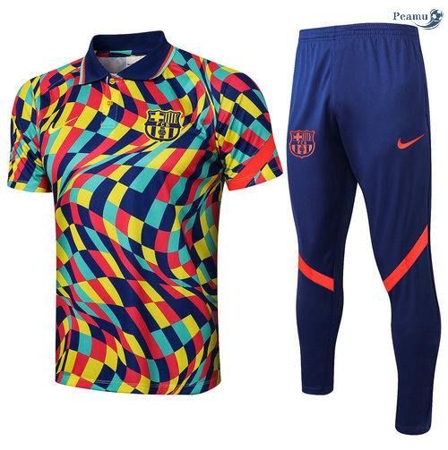 Peamu - Kit Maillot EntrainementPolo Barcelone + Pantalon Couleur 2021-2022