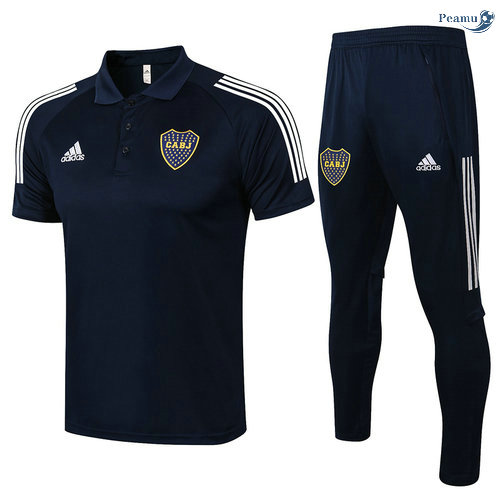 Peamu - Kit Maillot EntrainementPOLO Boca Juniors + Pantalon Bleu Marine 2021-2022