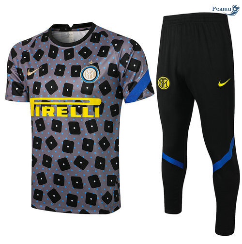 Peamu - Kit Maillot EntrainementInter Milan + Pantalon Gris 2021-2022