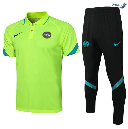 Peamu - Kit Maillot EntrainementPolo Inter Milan + Pantalon Vert Clair 2021-2022