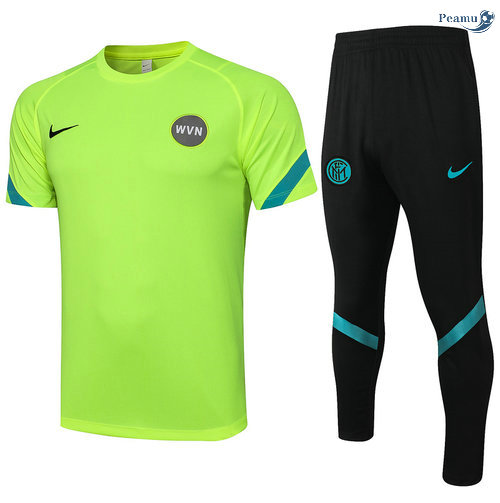 Peamu - Kit Maillot EntrainementInter Milan + Pantalon Vert Clair 2021-2022