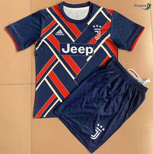 Peamu - Maillot foot Juventus Enfant Bleu /Rouge 2021-2022