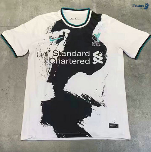 Peamu - Maillot foot Liverpool training Noir/Blanc 2021-2022