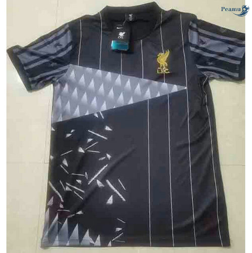Peamu - Maillot foot Liverpool Noir training 2021-2022