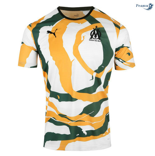 Peamu - Maillot foot Marseille OM Africa 2021-2022 Collectors Blanc/Orange/Vert 2021-2022