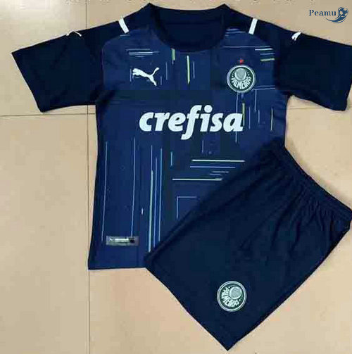 Peamu - Maillot foot Palmeiras Enfant Gardien de but Bleu 2021-2022