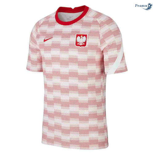 Peamu - Maillot foot Pologne Pre-Match Training Blanc 2020-2021