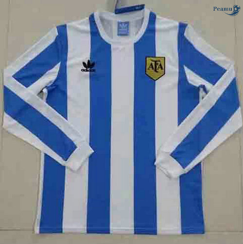 Peamu - Maillot foot Retro Argentine DomicileManche Longue 1978