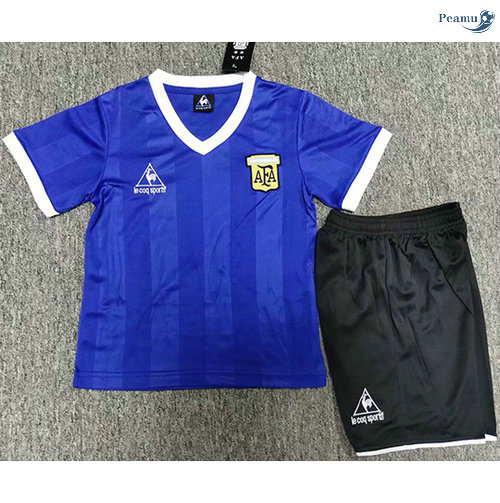 Peamu - Maillot foot Retro Argentine Enfant Exterieur 1986