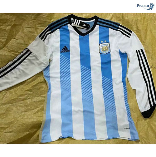 Peamu - Maillot foot Retro Argentine Domicile Manche Longue 2014