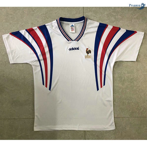 Peamu - Maillot foot Retro France Blanc Exterieur 1996