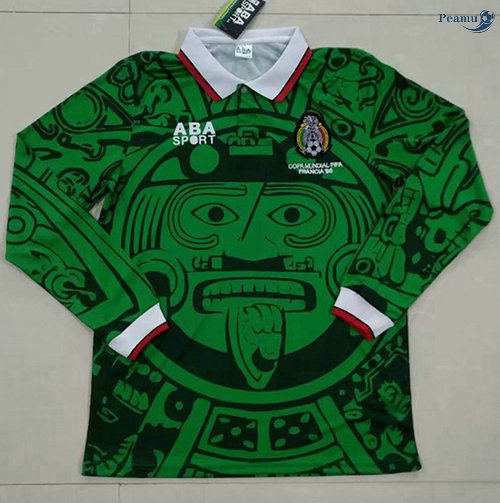 Peamu - Maillot foot Retro Mexique Manche Longue 1998