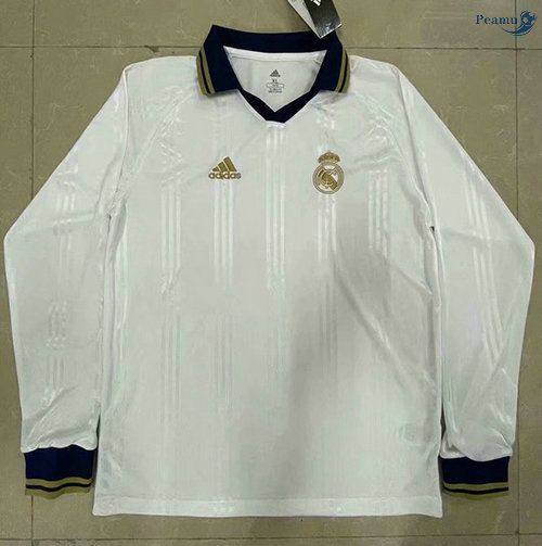Peamu - Maillot foot Retro Real Madrid Manche Longue training