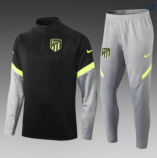 Peamu - Survetement Atletico Madrid Enfant Noir/Gris 2021-2022