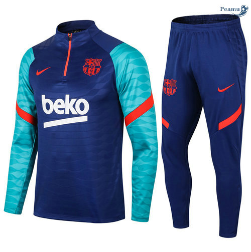 Peamu - Survetement Barcelone Bleu coloré/Rouge 2021-2022