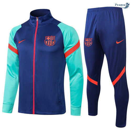 Peamu - Veste Survetement Barcelone Bleu/Vert 2021-2022