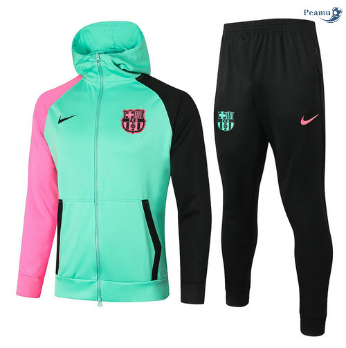 Peamu - Survetement - Sweat à capuche Barcelone Vert Clair 2020-2021