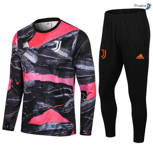 Peamu - Survetement Juventus Noir/Rose Col Rond 2021-2022