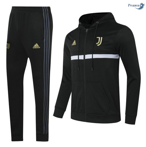 Peamu - Survetement - Sweat à capuche Juventus Noir 2020-2021