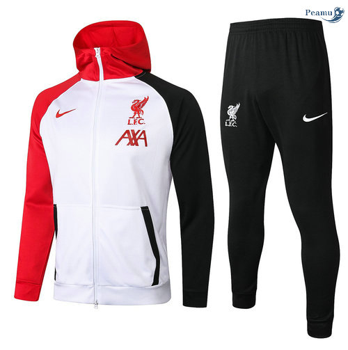 Peamu - Survetement - Sweat à capuche Liverpool Blanc 2020-2021