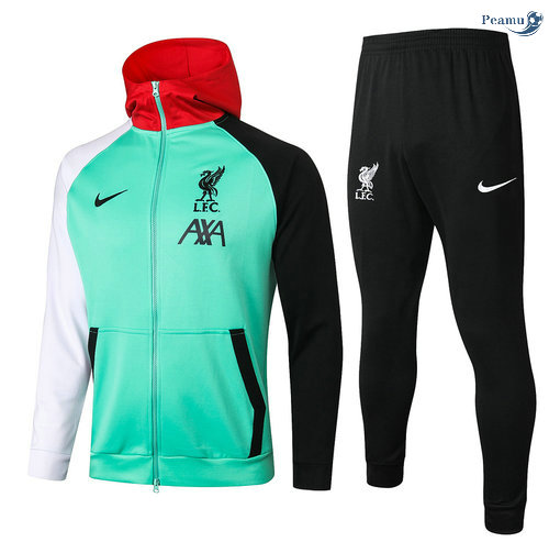 Peamu - Survetement - Sweat à capuche Liverpool Vert 2020-2021