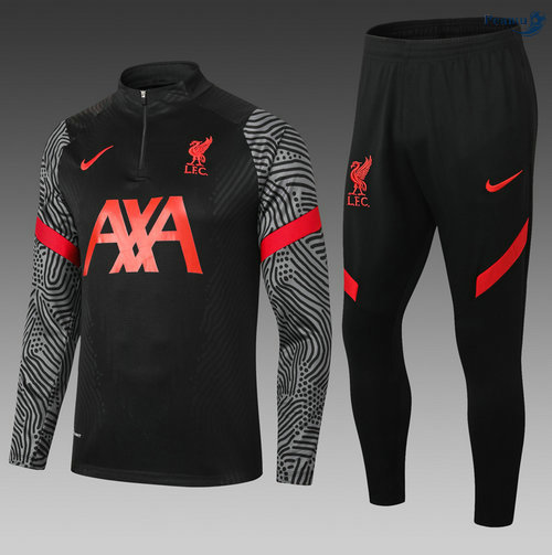 Peamu - Survetement Liverpool Enfant Noir 2021-2022